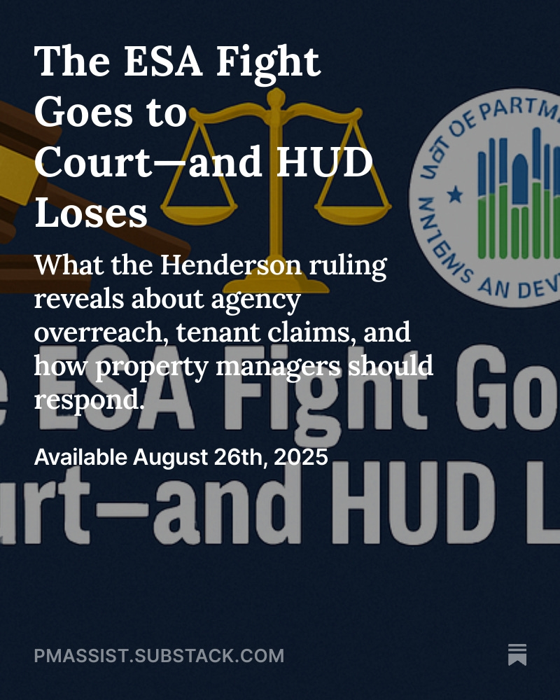 The ESA Fight Goes to Court: What Property Managers Need to Know